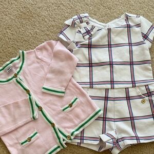 Janie and Jack Cardigan and overall bundle